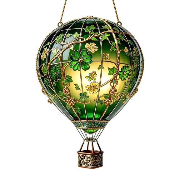 LLDYYDS Hot Air Balloon Solar Pendant With Flickering Flame Solar Hot Air Balloon Acrylic Outdoor Hanging For Garden Patio Porch Yard Party One Size