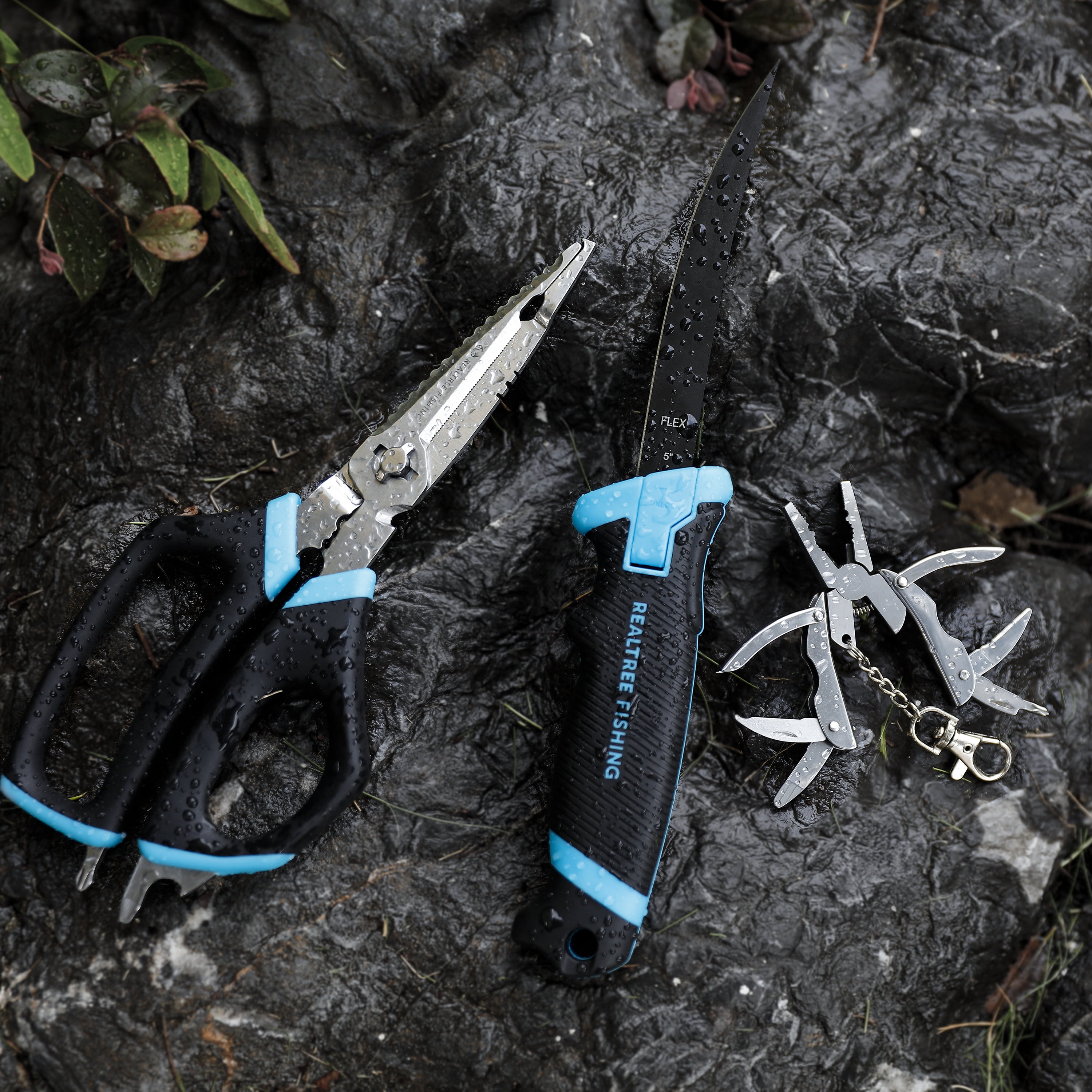 Realtree 6 Piece Angler Combo Fishing Pliers and Tool Kit
