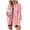Pink, variant on Women's Casual Waffle Knit Shacket Jacket Loose Fit Long Sleeve Button Down Shirt Shacket Top Pink XL