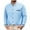 Light Blue, variant on Afuyipoi Button-Up Long Sleeve Men Shirt,Solid - color Cotton Collared Neck Shirts for Office Light Blue L