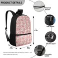 thumbnail image 5 of HUIACONG Pink Heart Pattern School Backpack for Daily Student Use Lightweight Multi Compartment Large Capacity for Boys Girls Ages 6‑18 Back to School, 5 of 6