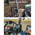 thumbnail image 2 of Tractor Phone Clamp Mount, [Upgraded Secure Tether] Stable Cellphone Clip for Forklift/Farming Machine, Front Loader Clip Holder for iPhone 16 15 14, Galaxy S25 S24, 4-7" Phone with Thick Case, 2 of 8