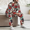thumbnail image 7 of Picia Chicken Pattern Men’s Long-Sleeve Sleepwear Set - Soft 2-Piece Loungewear with Pockets, Comfy PJs for Relaxing Nights-Small, 7 of 7