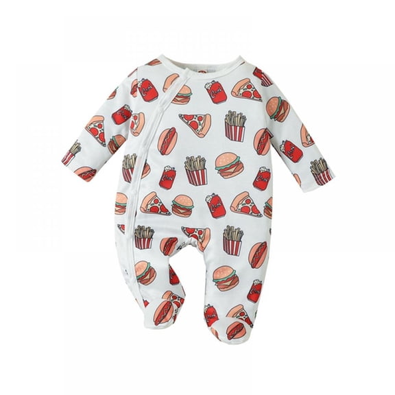 URMAGIC Newborn Baby Boys Girls Cotton Snug-Fit Footed Bodysuit Infant Toddlers One Piece Cartoon Pajamas Jumpsuit 0-18M