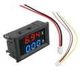 thumbnail image 4 of 2Pcs Digital Voltmeter Ammeter DC 100V 10A Amp Voltage Current Meter Tester Blue + Red Dual LED Display Panel with Connect Wires, 4 of 6