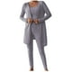 thumbnail image 2 of HongQid Womens Waffle Knit 3 Piece Lounge Sets Pajama Tank Top Long Sleeve Cardigan and Pants Loungewear Outfit, 2 of 4