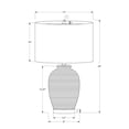 thumbnail image 2 of Lighting, 24"H, Table Lamp, Blue Ceramic, Ivory / Cream Shade, Contemporary, 2 of 7