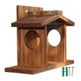 thumbnail image 1 of Alimentador de ardillas de madera, alimentador de ardillas al aire libre para alimentación de maíz y maní, alimentador de casa para amantes de las, 1 of 9