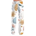 thumbnail image 3 of Easter Pajamas Pants Men Wide Leg Drawstring Lounge Sleepwear Cute Bunny Print Soft Stretch Waist Pants (Orange,XL), 3 of 6