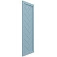 thumbnail image 2 of Ekena Millwork 18"W x 51"H True Fit PVC Single Panel Herringbone Modern Style Fixed Mount Shutters, Peaceful Blue (Per Pair - Hardware Not Included), 2 of 9