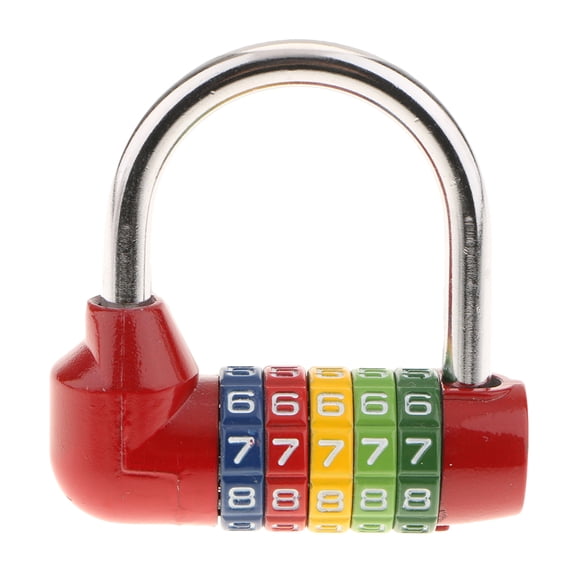 serony Waterproof 4 Digit Combination Safe Padlock a 5-digit Gym Lock Number Silver Locker