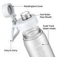 thumbnail image 3 of Botella de agua Edmyre Clear de plástico Tritan de 950 ml, sin BPA, 3 of 8