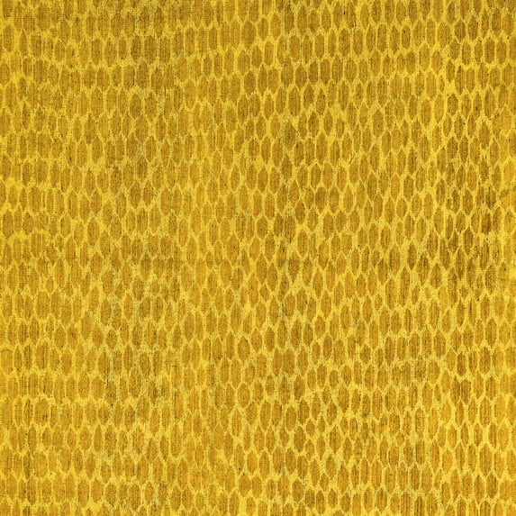 Ahgly Company Indoor Square Abstract Yellow Modern Area Rugs, 5' Square
