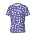 thumbnail image 5 of Vsdgher Daisies Flowers Print Men's Dry Fit Mesh Athletic Shirts Moisture Wicking Tennis T-Shirt Tops, 5 of 9