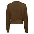 thumbnail image 6 of Women's Cardigan Button Down Long Sleeve Crewneck Crop Cardigan Sweater Cute Knitwear Clothes,Brown Women's Cardigan L, 6 of 7