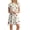 Beige independence day dresses for women, variant on Wenini Summer Dresses for Women Crewneck Short Sleeve Mini Floral Print Summer Dresses Casual Loose T-Shirt Pleated Beach Dress Beige xl