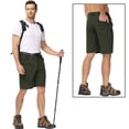 thumbnail image 4 of Weilanxin Cargo Shorts for Men Water Resistant Hiking Travel Active Nylon Shorts with 7 Pockets ArmyGreen M, 4 of 7