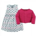 thumbnail image 2 of Luvable Friends Baby and Toddler Girl Dress and Cardigan 2pc Set, Anchors, 18-24 Months, 2 of 2