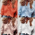 thumbnail image 4 of Womens Summer Tops Long Sleeve Ruffle V Neck Blouses Shirts for Work Business Casual T Shirts, 4 of 5