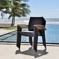 thumbnail image 5 of Urban Elements Brighton Beach 4-Piece Aluminum and Teak Wood 100% FSC Patio Dining Chair Set, 5 of 10