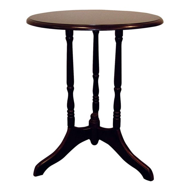 ORE International 23" Tall Round Contemporary Wood End Table in Cherry