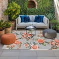 thumbnail image 2 of Red Rose Outdoor Rug for Patio/Deck/Porch, Non-Slip Large Area Rug 6 x 9 Ft, Farmhouse Romantic Botanical Floral Vines Indoor Outdoor Rugs Washable Area Rugs, Reversible Camping Rug Carpet Runner, 2 of 8