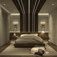 thumbnail image 6 of Ozarke Dua Lux Wall Light Indoor Wall Sconce Lighting Fixtures, Cordless Wall Mount Crystal Lamp for Living Room, Bedroom, Hard Wired, UL Listed Warm 3000K (Black), 6 of 7