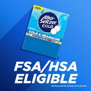 Alka-Seltzer Cold, Cold & Headache Max Strength Fast Dissolve Tabs, Original Flavor, 24 Count