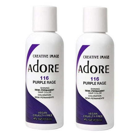 [2 PACK] Creative Images Systems Adore Semi-Permanent Hair Color [#116 PURPLE RAGE] * BEAUTY TALK LA *