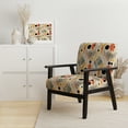 thumbnail image 2 of Designart "Polka Dots With Tribal Essence" Black Polka Dots Upholstered Accent Chair - Modern Arm Chair For Living Room, 2 of 5