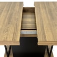 thumbnail image 5 of Aukfa Rectangular Dining Room Table for 6-10, Extendable Kitchen Tables for Living Dining Room, Black Brown, 5 of 7