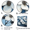 thumbnail image 3 of Designart "Monochrome Dogwood Petal Whispers" Dogwood Floater Framed Wall Art Living Room, 3 of 5