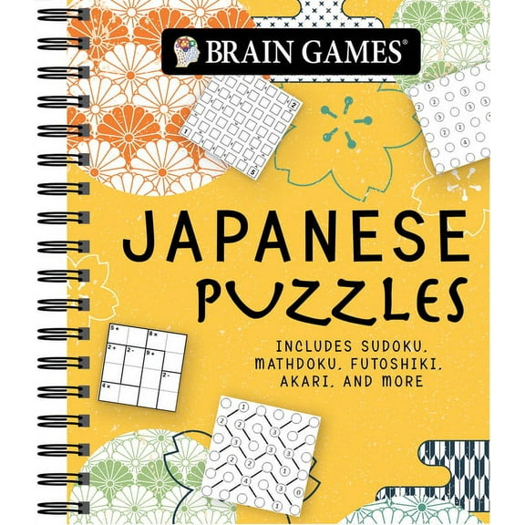 Brain Games Brain Games - Japanese Puzzles: Includes Sudoku, Mathdoku, Futoshiki, Akari, and More!, (Spiral-Bound)