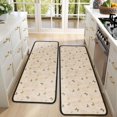 thumbnail image 4 of Kitchen Rugs Sets Of 2,Beige Butterfly Pattern Anti Fatigue Kitchen Mat Rugs Non Slip Washable,Decorative Kitchen Floor Mats for Kitchen,Sink,Laundry,17"x47"+17"x47", 4 of 5