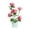 Pink, variant on Ludlz Artificial Flowers in Vase Decor Silk Rose Flower Arrangements Fake Faux Flowers Bouquets In Ceramics Vase Table Centerpieces Holiday Dinning coffee Room Table Kitchen Decoration