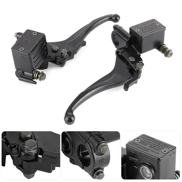 Par de frenos hidráulicos de 22 mm bomba de freno delantera/trasera superior izquierda/derecha con manija de bloqueo de estacionamiento para motocicleta ATV GY6 de 150 cc y 250 ANGGREK Otros