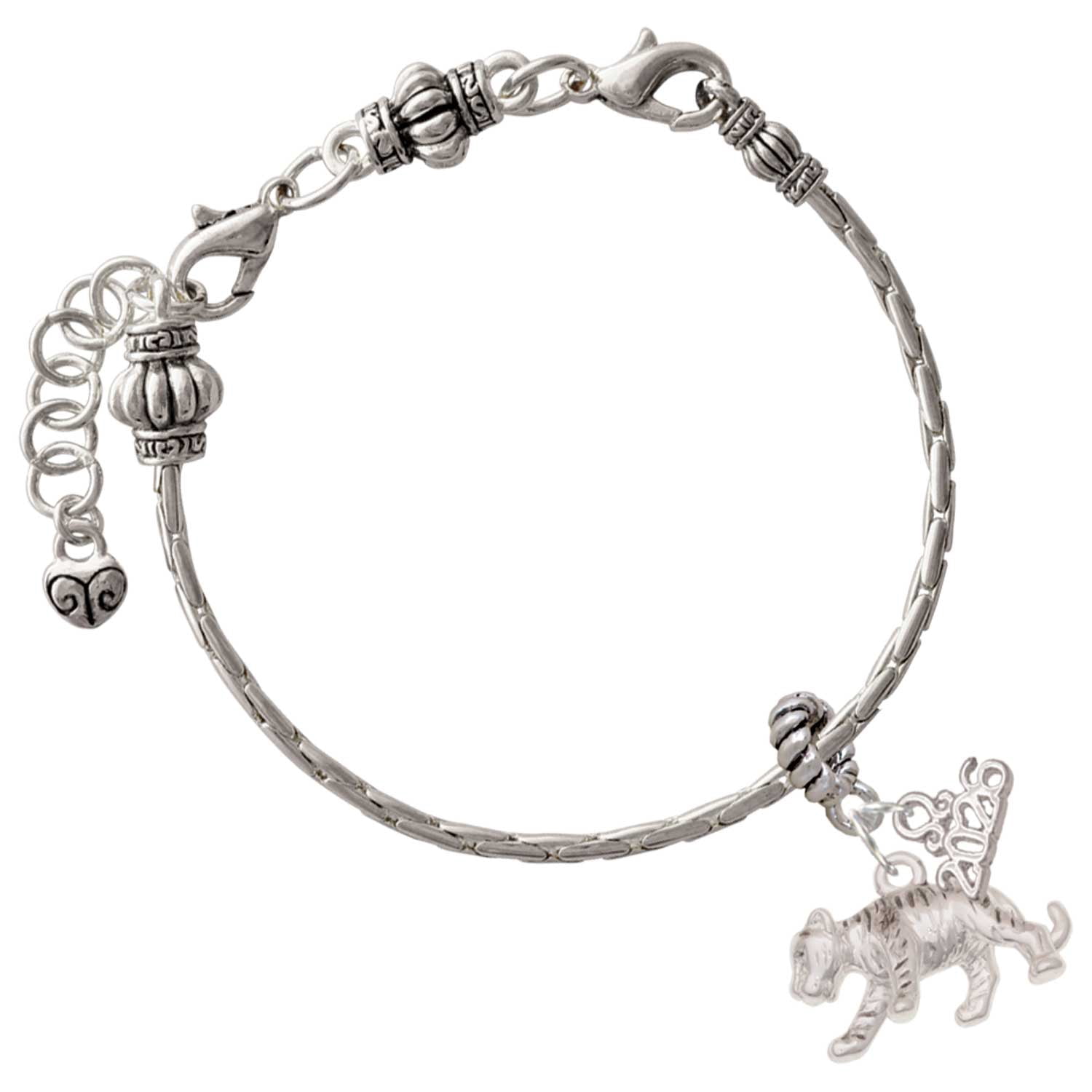Delight Jewelry Silver Plated Tiger Cub - Rope Charm Bead Dangle with Mini 2026