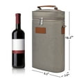 Tirrinia 2 Bottle Wine Tote Carrier Leakproof & Insulated Padded