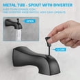 thumbnail image 2 of Shower Faucet Set  Bathtub Faucet (Valve Included), Single-Handle Tub and Shower Trim Kit, Bathroom Shower System with Touch-Clean Shower Head and Tub Spout, Matte Black, 2 of 4