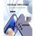 thumbnail image 2 of 【3 in 1 for Samsung Galaxy A14 5G case, with 2 Pack Screen Protector, Camera Protection，Liquid Silicone Slim Shockproof Protective Phone Case 6.6 inch [Microfiber Lining] (Lavender Grey)…, 2 of 12