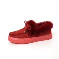 thumbnail image 1 of Zapatos de mujer acolchados de algodón 23 Invierno Zapatos cálidos con lazo europeos y americanos Zapatos planos de talla grande con pelo Zapatos de mujer de talla grande, 1 of 6
