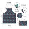 thumbnail image 7 of Dark Blue Christmas Apron-Garden Aprons for Women with Pockets-Cotton Linen Waterproof Kitchen Cooking Gardening Aprons Adjustable for Kitchen,Cooking,BBQ and Salon 32"x27", 7 of 7