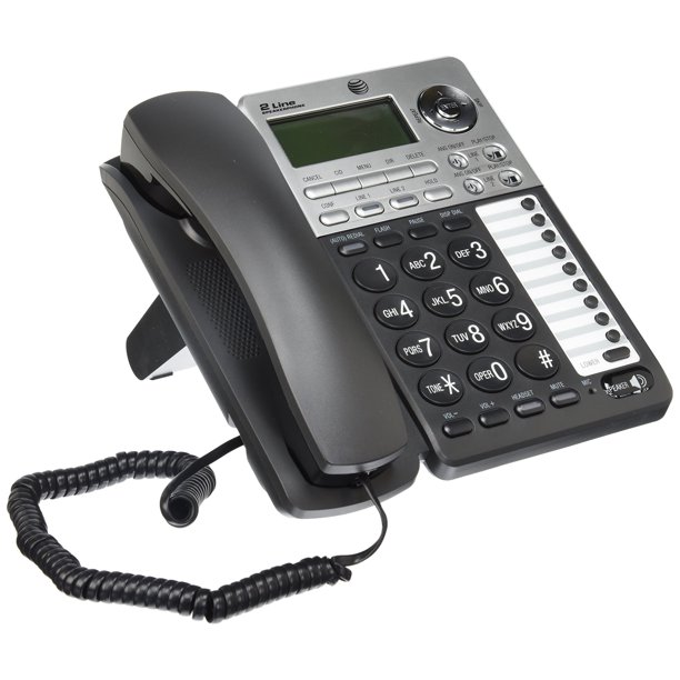 Teléfono con cable AT&T ML17939 de 2 líneas con sistema de contestador