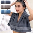 thumbnail image 7 of Dark Grey Cotton Soft Absorbent Lint Free Face Wash Cloth Thickened Soft Adult Sized Home Towel 29.13X13.39 Inches Dark Grey, 7 of 7