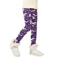 thumbnail image 5 of 3-13T Little Big Girls Winter Thick Warm Long Pants Printing Fleece Lined Footless Leggings, 5 of 8
