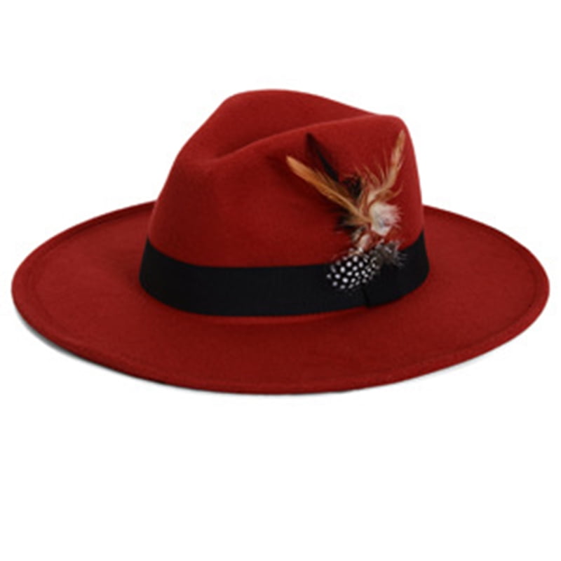 1pc Fashion Lady Retro Jazz Buckle Fedora British Style Outdoor Cap Top Hat UK 