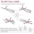 thumbnail image 4 of HOMCOM 6 FT Snow-Flocked Artificial Christmas Tree, Slim Pencil Xmas Tree with Realistic Branches, Metal Base, Green, 4 of 8