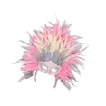 thumbnail image 4 of Tocado de plumas para disfraz, máscara de plumas, tocado decorativo para cosplay Rosa Gris, 4 of 9