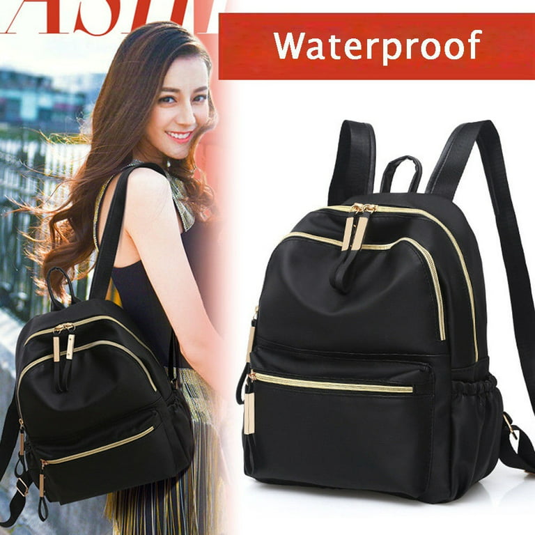Fashion Waterproof Oxford PU Leather Backpack Girls School Bag