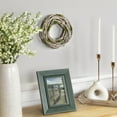 thumbnail image 2 of Northlight 8" White Twig and Green Moss Artificial Spring Wreath, 2 of 6